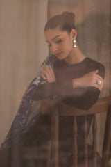 DARK FLORET-3PC LAWN EMBROIDERED SUIT