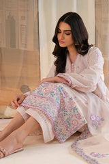 HUSHED VIOLET-3PC LAWN EMBROIDERED SUIT
