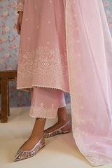 ICY PINK-3PC EMBROIDERED LAWN SUIT