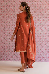 MISTY MELLOW-3PC EMBROIDERED LAWN SUIT