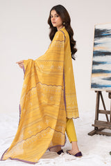 GLAZING AURA-3PC PRINTED LAWN SUIT