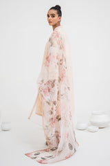 PEACH FLORISTA-2 PIECE CAMBRIC EMBROIDERED SUIT