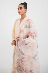 PEACH FLORISTA-2 PIECE CAMBRIC EMBROIDERED SUIT