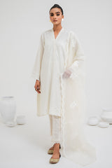 PRISTINE WHITE-2PC(SHIRT & DUPATTA)