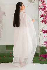 PEARL WHITE-2 PIECE ORGANZA