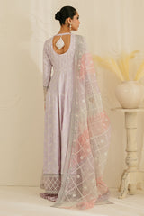 PASTEL MAUVE-3PC SILK EMBROIDERED SUIT