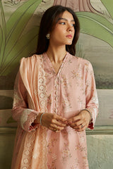 PEACH AMBER-3PC CAMBRIC SUIT