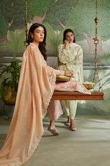 PEACH AMBER-3PC CAMBRIC SUIT