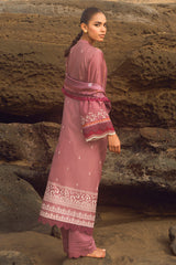 ELINOR BLAZE-3PC SATIN EMBROIDERED SUIT