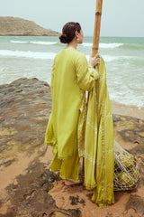OLIVE TWINE-3PC (SHIRT, DUPATTA & TROUSER)