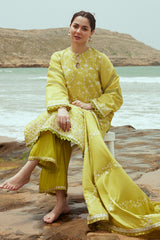 OLIVE TWINE-3PC (SHIRT, DUPATTA & TROUSER)