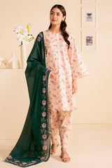 PINK PARFAIT-3 PIECE PRINTED LAWN SUIT