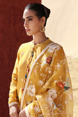 MAIZE OCHRE-STITCH 3PC: LAWN EMBROIDERED SUIT