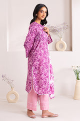 PINK WAVE-3 PIECE PRINTED LAWN SUIT