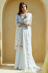 FLORAL MARINE STITCH 3PC: LAWN EMBROIDERED  SUIT