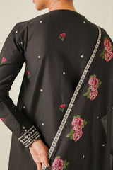 MIDNIGHT MELODY-3 PIECE EMBROIDERED LAWN SUIT