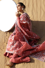 MULBERRY BLUSH-STITCH 3PC: LAWN EMBROIDERED SUIT