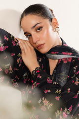 MIDNIGHT BLOOM-3 PC (SHIRT, TROUSER & DUPATTA)