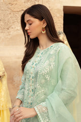 ICE LILY STITCH 3PC: LAWN EMBROIDERED  SUIT