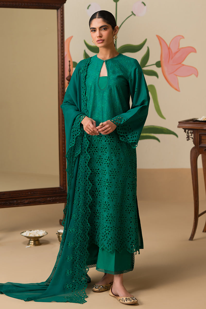 PINE FOREST-3 PIECE CHIKANKARI SUIT PINE FOREST-3 PIECE CHIKANKARI SUIT
