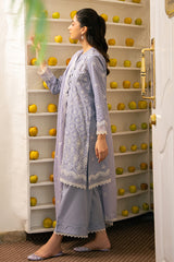 LILAC WHISPER-3 PIECE EMBROIDERED LAWN SUIT