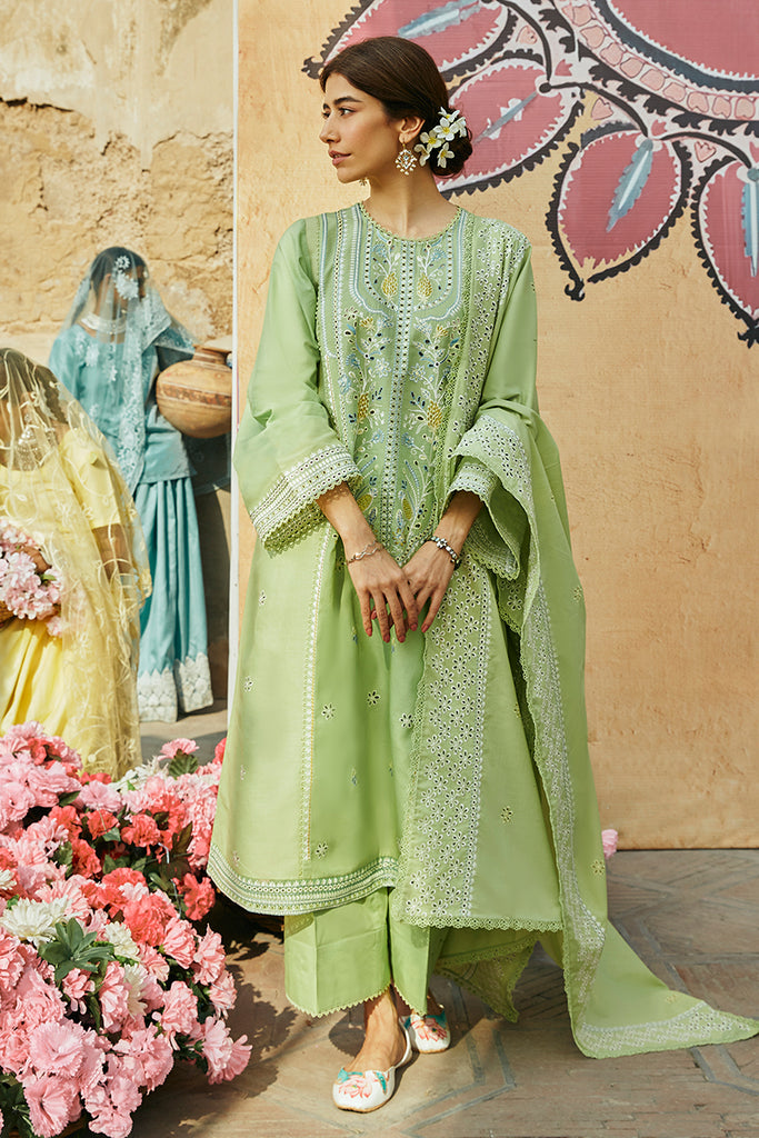 GARDEN GRACE STITCH 3PC: LAWN EMBROIDERED  SUIT