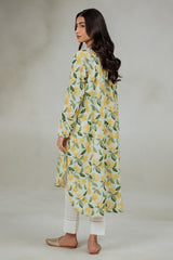 LEMON GLAZE LAWN PRINTED SHIRT