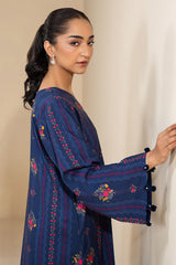 MYSTIC BLUE-2 PC PRINTED LINEN SUIT