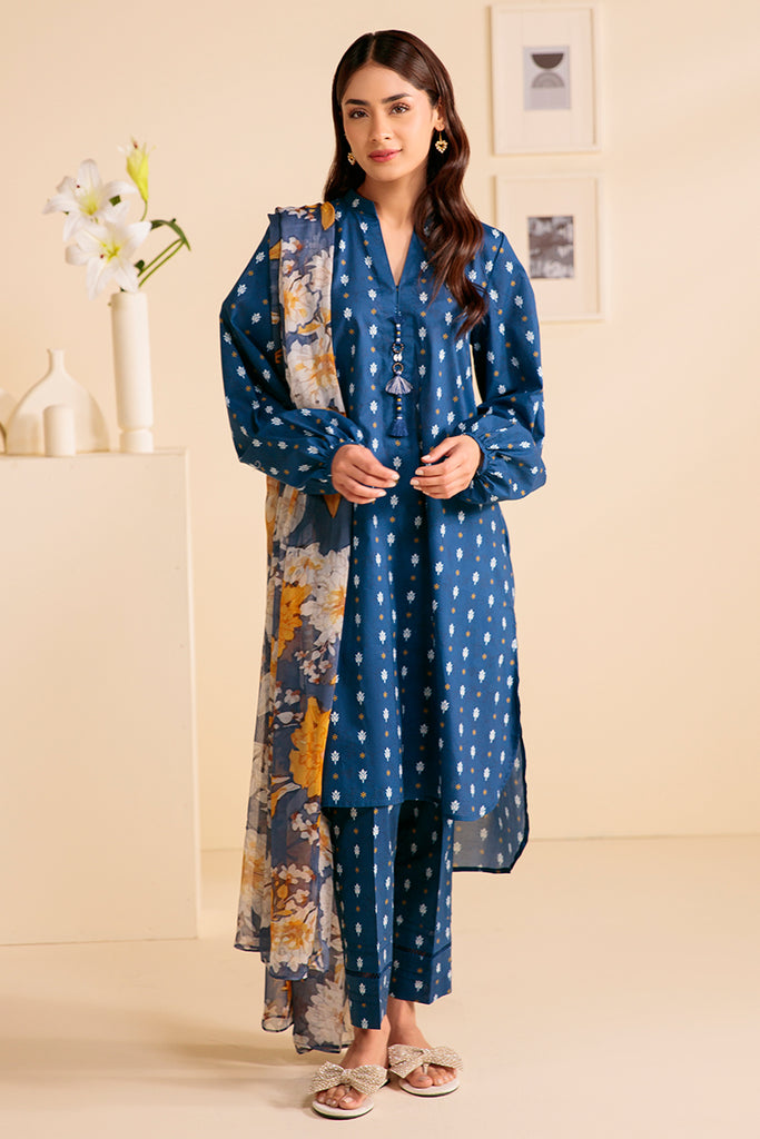 FROSTY SPRING-3 PIECE PRINTED LAWN SUIT