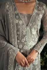 CLASSIC ACME-4PC CHIFFON EMBROIDERED SUIT