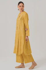 YELLOW MIST-2 PIECE KHADDAR PRINTED SUIT