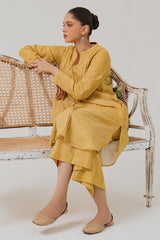 YELLOW MIST-2 PIECE KHADDAR PRINTED SUIT