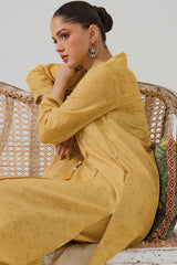 YELLOW MIST-2 PIECE KHADDAR PRINTED SUIT