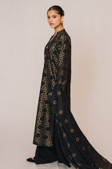 SABLE MESH-3 PIECE JACQUARD SUIT
