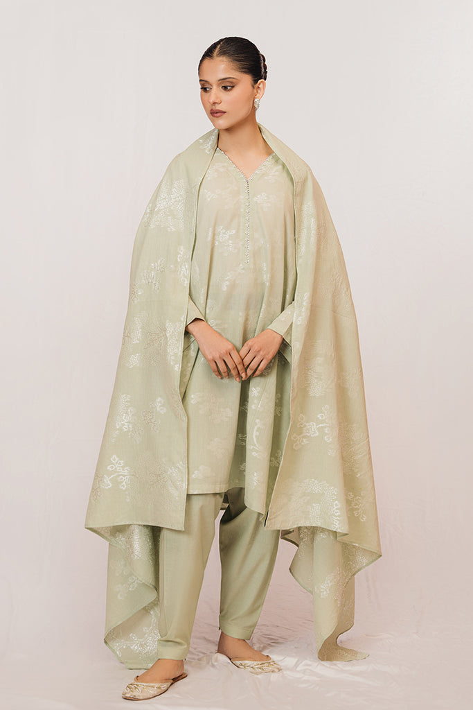 TENDER LEAF-3 PIECE JACQUARD SUIT