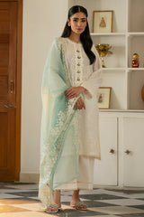 IVORY ORCHID-3PC EMBROIDERED SUIT