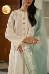 IVORY ORCHID-3PC EMBROIDERED SUIT