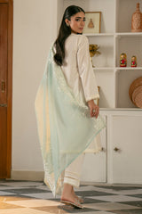 IVORY ORCHID-3PC EMBROIDERED SUIT