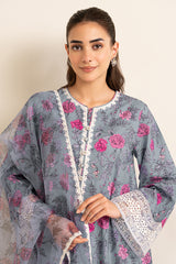 INDIGO GARDEN-2 PC (SHIRT & DUPATTA)