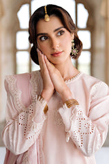PEACH BLUSH-3PC EMBROIDERED LAWN SUIT