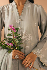 LIVIA FLORET- 3PC EMBROIDERED LAWN SUIT