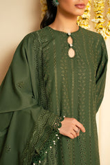 MYSTIC VEIL-3PC CHIKANKARI SUIT