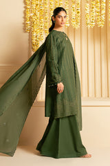 MYSTIC VEIL-3PC CHIKANKARI SUIT