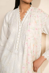 IVORY GLINT-3PC (SHIRT, TROUSER & DUPATTA)