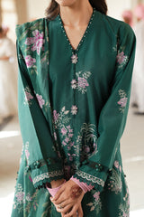 LAUREL GREEN-3PC (SHIRT, TROUSER & DUPATTA)