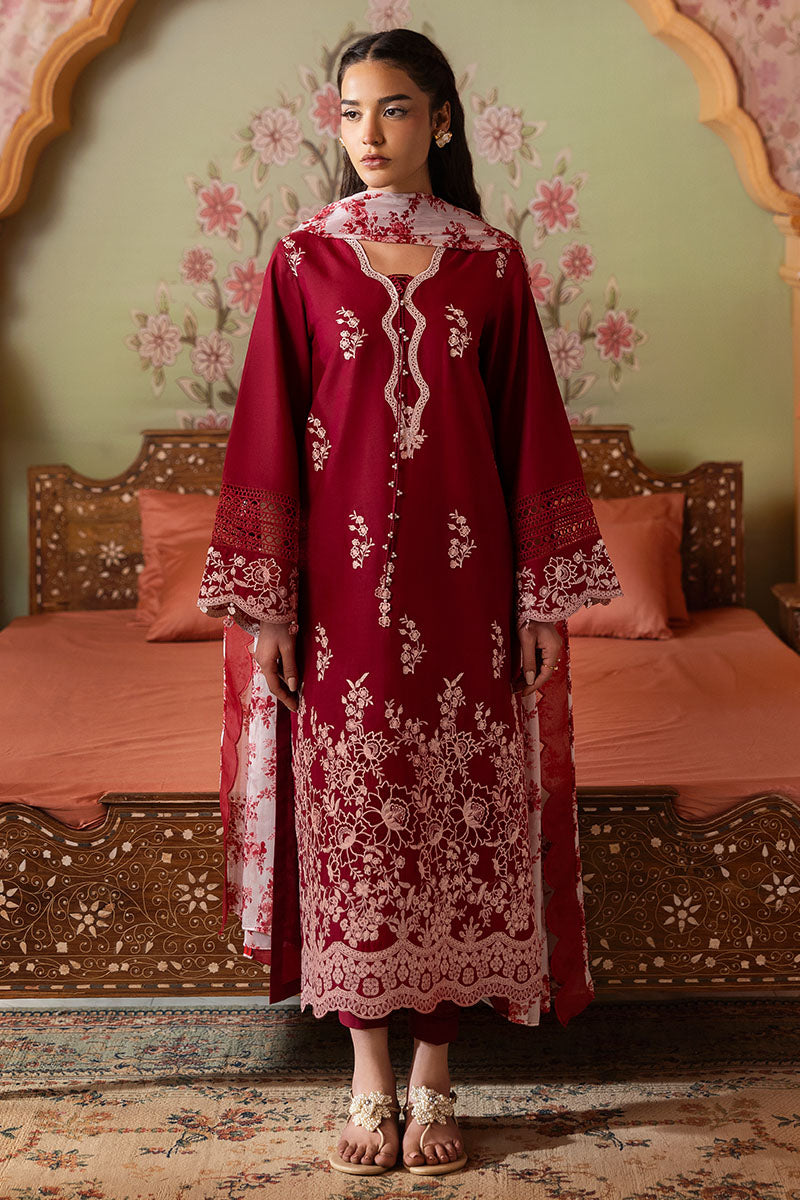 red lawn dress Petite Studio's Clarabel Cotton Midi Dress in Red