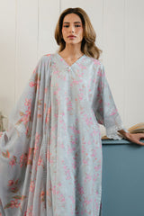 ICE DREAM-3 PC PRINTED LAWN SUIT