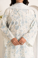PRISTINE ICE-3PC (SHIRT,DUPATTA & TROUSER)