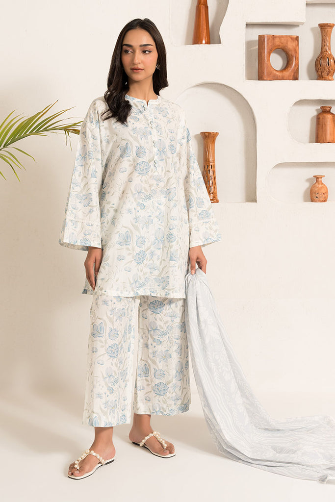 PRISTINE ICE-3PC (SHIRT,DUPATTA & TROUSER)