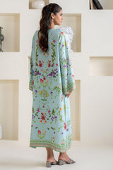 OCEAN MIST PRINTED SILK  SHIRT